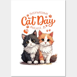 Funny Sayings International Cat Day 8 August Posters and Art